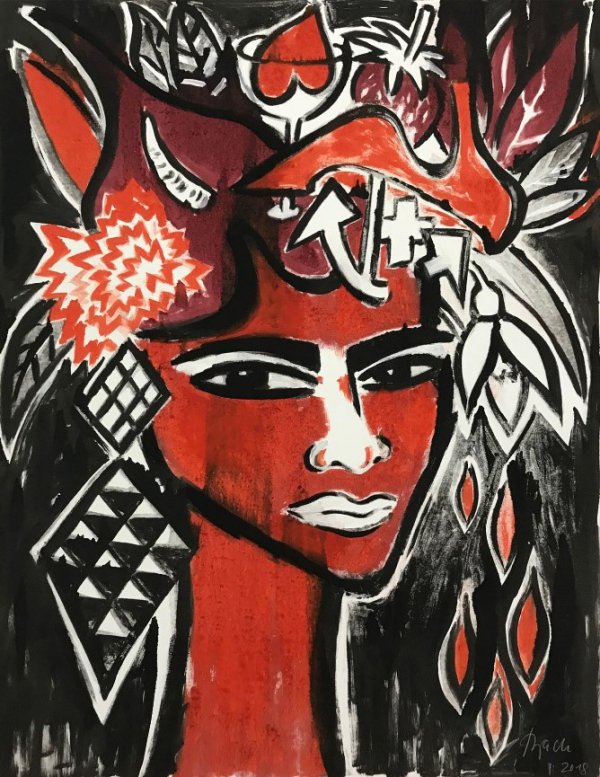 Portrait 2 by Elvira Bach
