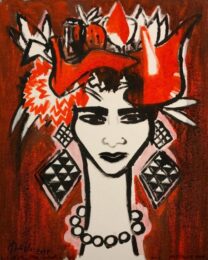 Portrait by Elvira Bach at Gallery Har-El, Printers & Publishers