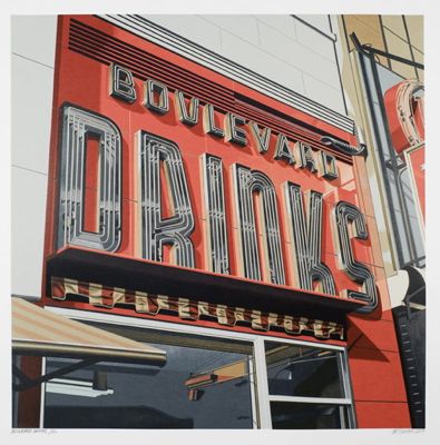 Boulevard Drinks by Robert Cottingham