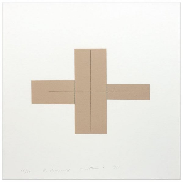 + Within + [linear + Bisecting Four Colored Rect. by Robert Mangold
