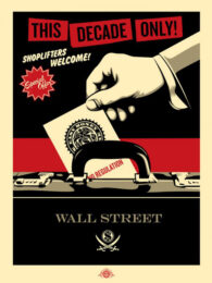 Shoplifters Welcome (red/black/cream) by Jamie Reid & Shepard Fairey at Paul Stolper Gallery