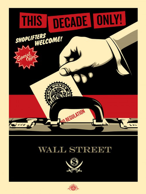 Shoplifters Welcome (red/black/cream) by Jamie Reid & Shepard Fairey