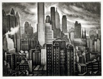 Soaring New York by Howard Cook at Harris Schrank Fine Prints