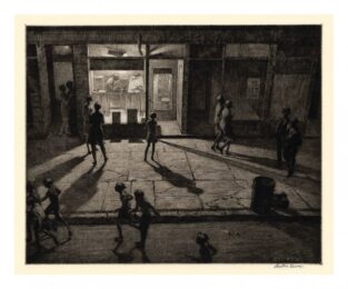 Spring Night, Greenwich Village by Martin Lewis at Harris Schrank Fine Prints