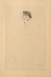Studie Einer Alten Frau. Study Of An Old Woman. by Gustav Klimt at Peter Harrington Gallery