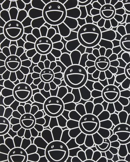 Flowers Black by Takashi Murakami