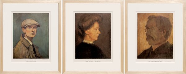 The Lowrys; Self Portrait, Mother And Father. by L. S. Lowry at Peter Harrington Gallery