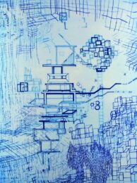 Thin Air 2 (double Blue) by Diana Cooper at Oehme Graphics