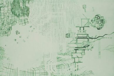 Untitled #4 (green) by Diana Cooper at Oehme Graphics