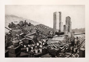Untitled (cityscape) by Nicola Lopez at Tandem Press (IFPDA)