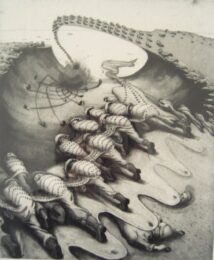 War by Inka Essenhigh at Michael Steinberg Fine Art