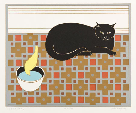 Cat And Canary by Will Barnet