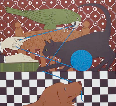 Polly, Minou And Eon by Will Barnet