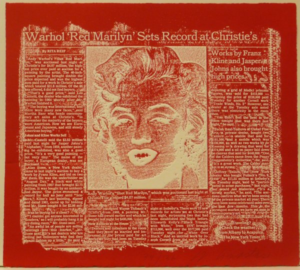 Red Marilyn by William Anastasi