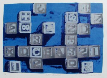 Abc Blocks (blue) by Rica Bando at ebo Gallery