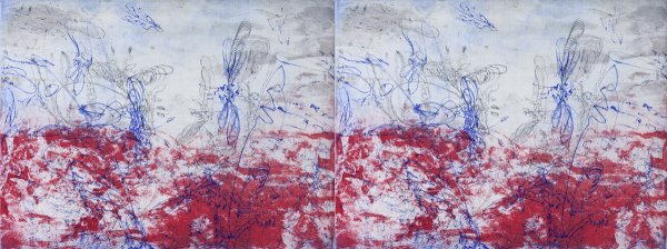 Against Rouge Cardinal by Nancy Lasar at VanDeb Editions