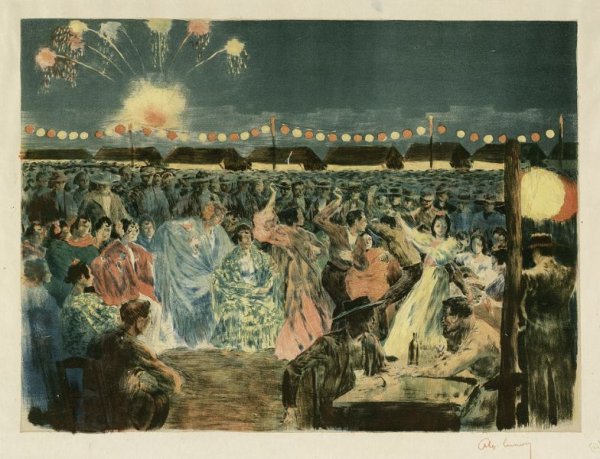 Fête De Nuit Sur Les Bords Du Guadalquivir by Alexandre Lunois