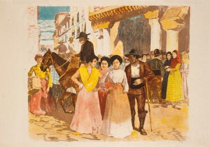 Une Rue à Burgos by Alexandre Lunois
