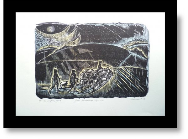 The Shepherds Leave, From A Christmas Sequence. by Angela Lemaire