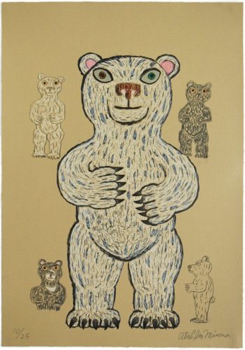 Bear (white/ Standing) by Atsuhiko Misawa at