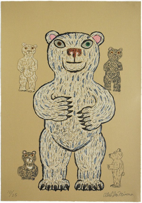 Bear (white/ Standing) by Atsuhiko Misawa