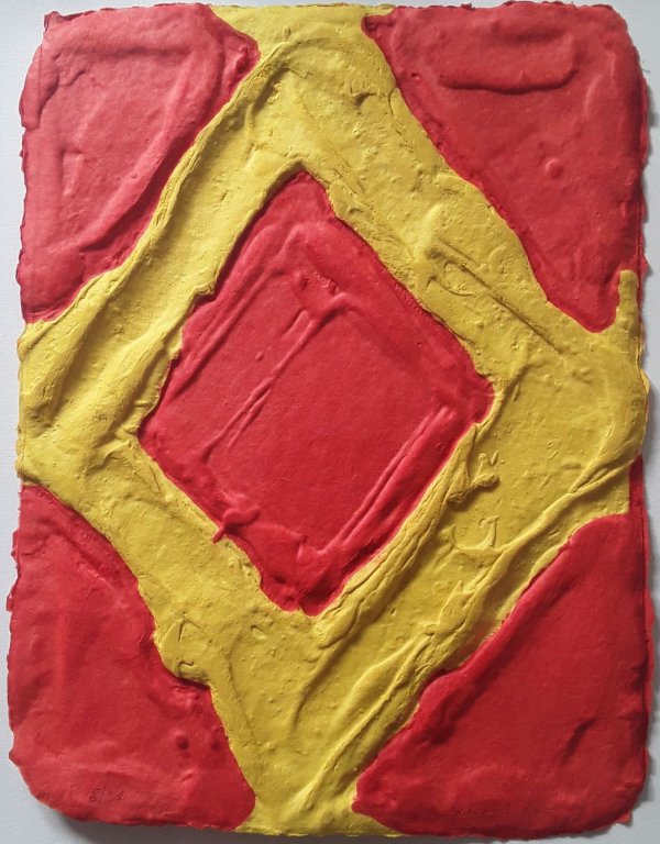 Yellow In Red by Bram Bogart