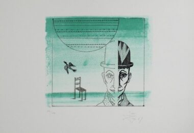 Cabeza, Silla Y Pájaro by Joan Ponç at Sylvan Cole Gallery