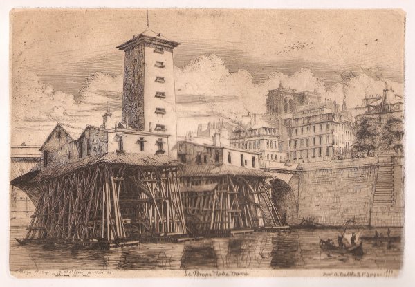 La Pompe Notre-dame by Charles Meryon
