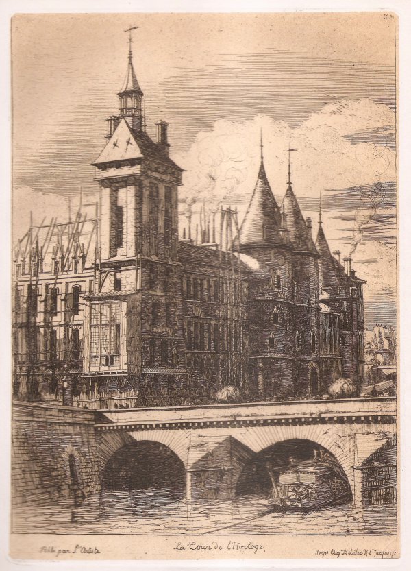La Tour De L’horloge / The Clock Tower by Charles Meryon