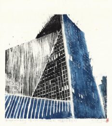 Cooper Union Building. City In Blue, White And Bla by Su Li Hung at ebo Gallery