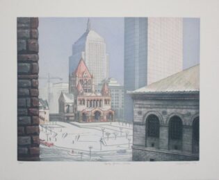 Copley Square, Boston by Richard Haas at Sylvan Cole Gallery
