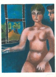Couple By The Window by Franco Gentilini at Sylvan Cole Gallery
