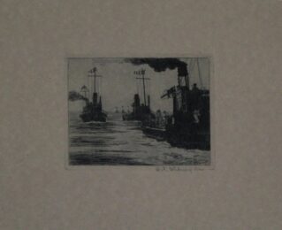 Dampfschiffe / Steamboats by Erich Hübner at Sylvan Cole Gallery