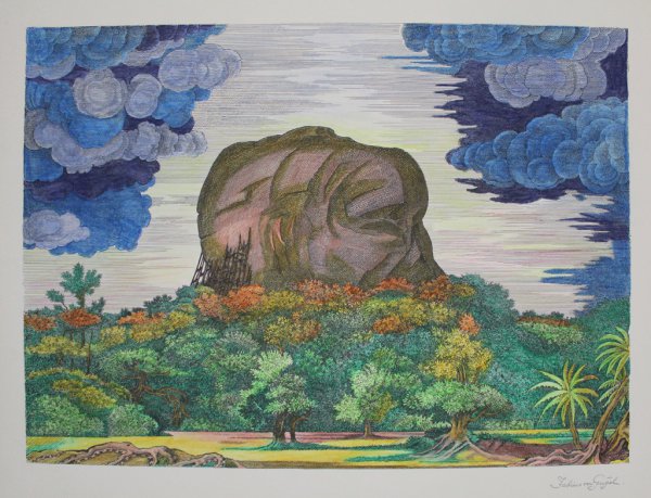Der Fels Von Sigiriya Bei Tag by Fabius von Gugel