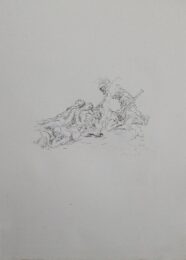 Die Soldaten Müssen Im Schnee Kampieren by Max Slevogt at Sylvan Cole Gallery