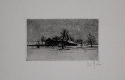Eingeschneiter Hof by Peter Halm at Sylvan Cole Gallery