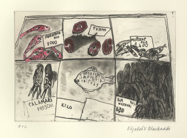 Fish Market – Venice by Elizabeth Blackadder