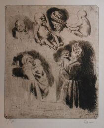 Etudes De La Tante Octavie Et D’un Bébé (grande Planche) by Maximilien Luce at Sylvan Cole Gallery