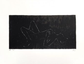 Everything But The Outline Blacked-in. (Sophie Dahl.) by Angus Fairhurst at Peter Harrington Gallery