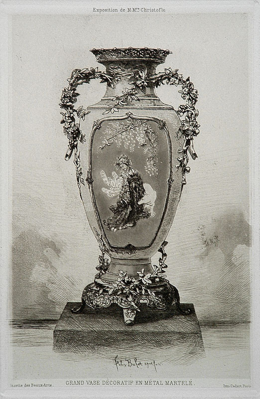 Grande Vase Décoratif by Felix Buhot