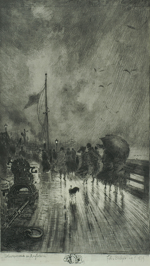 Un Débarquement En Angleterre by Felix Buhot