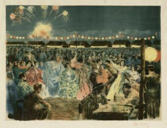 Fête De Nuit Sur Les Bords Du Guadalquivir by Alexandre Lunois at Sylvan Cole Gallery