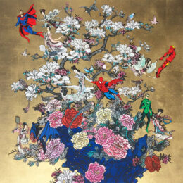 Fly Me To The Moon (gold) by Jacky Tsai at Eyestorm