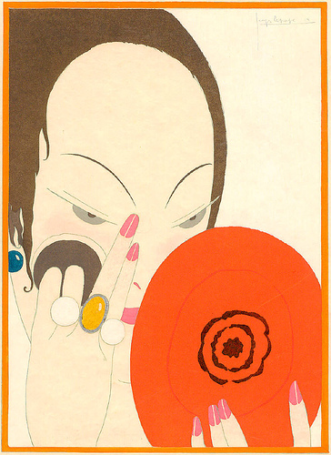 Le Miroir Rouge / The Red Mirror by Georges Lepape
