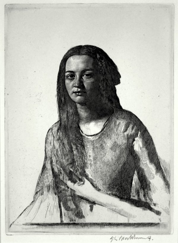 Una – Portrait Of A Lady, Early State by Gerald Brockhurst