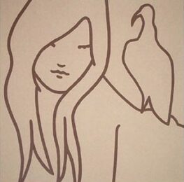 Girl With Bird by Lucie Bennett at Eyestorm