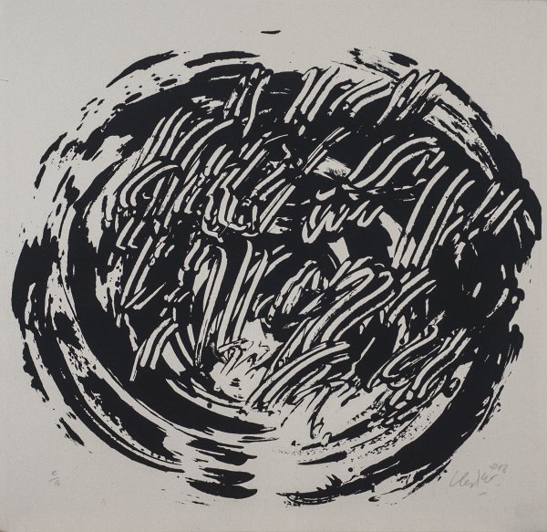 Ouroboros (sand) #1 by Gunther Uecker