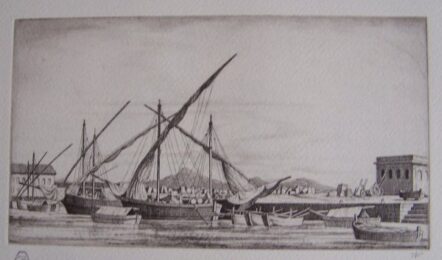 Harbour Scene, Syracuse by Ian Strang at Sylvan Cole Gallery