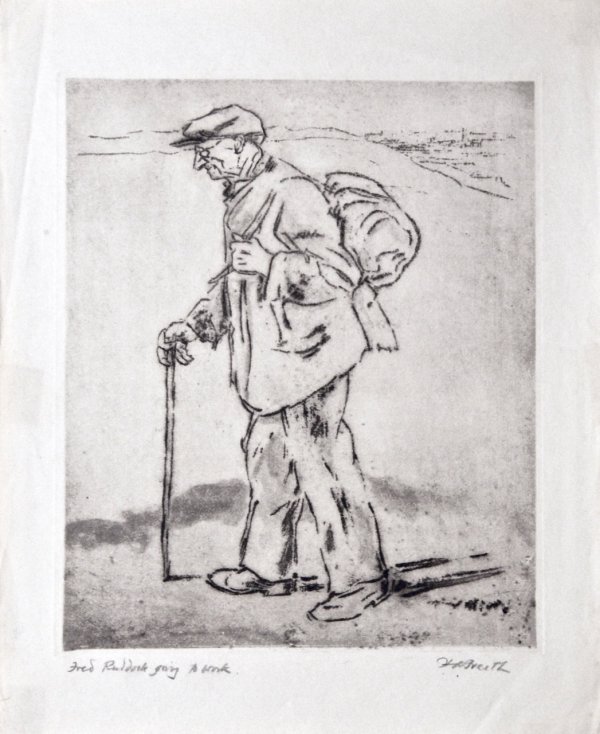 Fred Ruddock Going To Work by Hubert Andrew Freeth