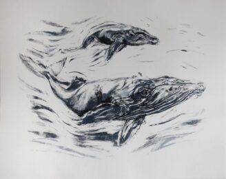 Humpback With Calf by John Simpson at Artizan Editions